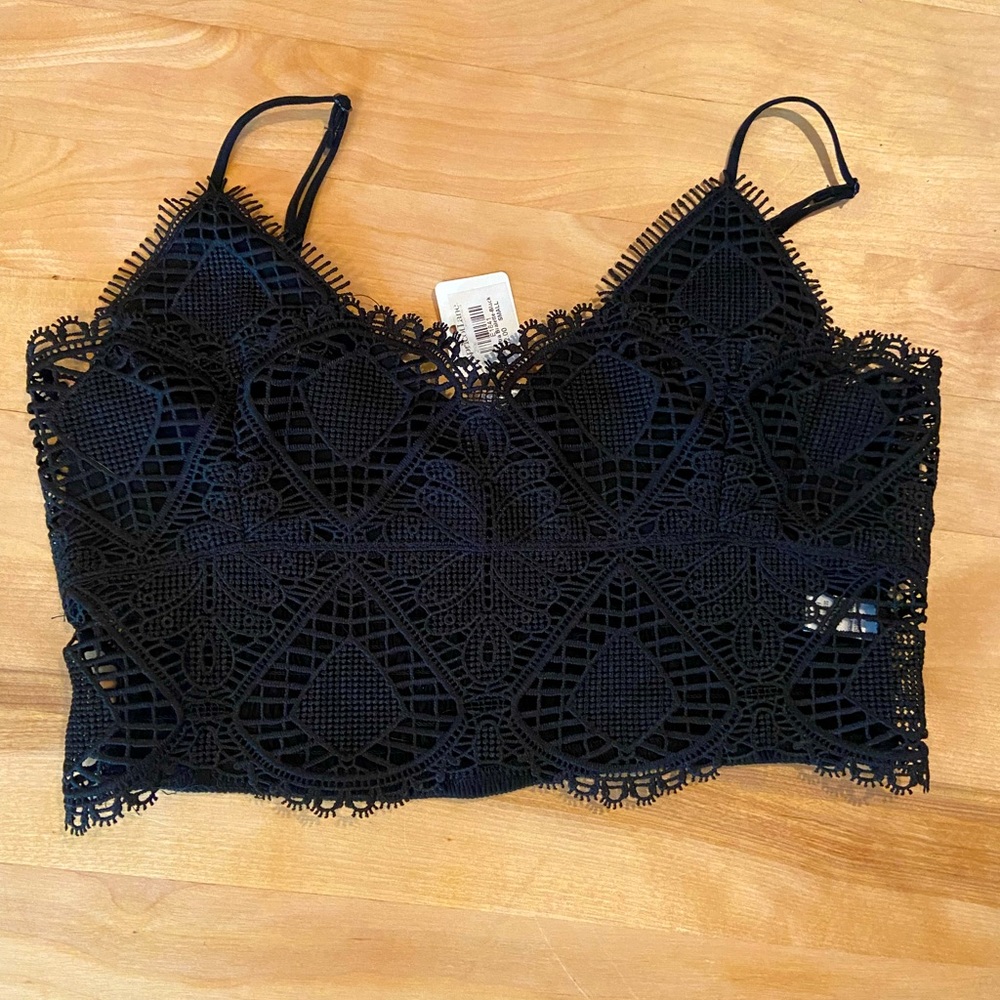 New Crocheted black bralette